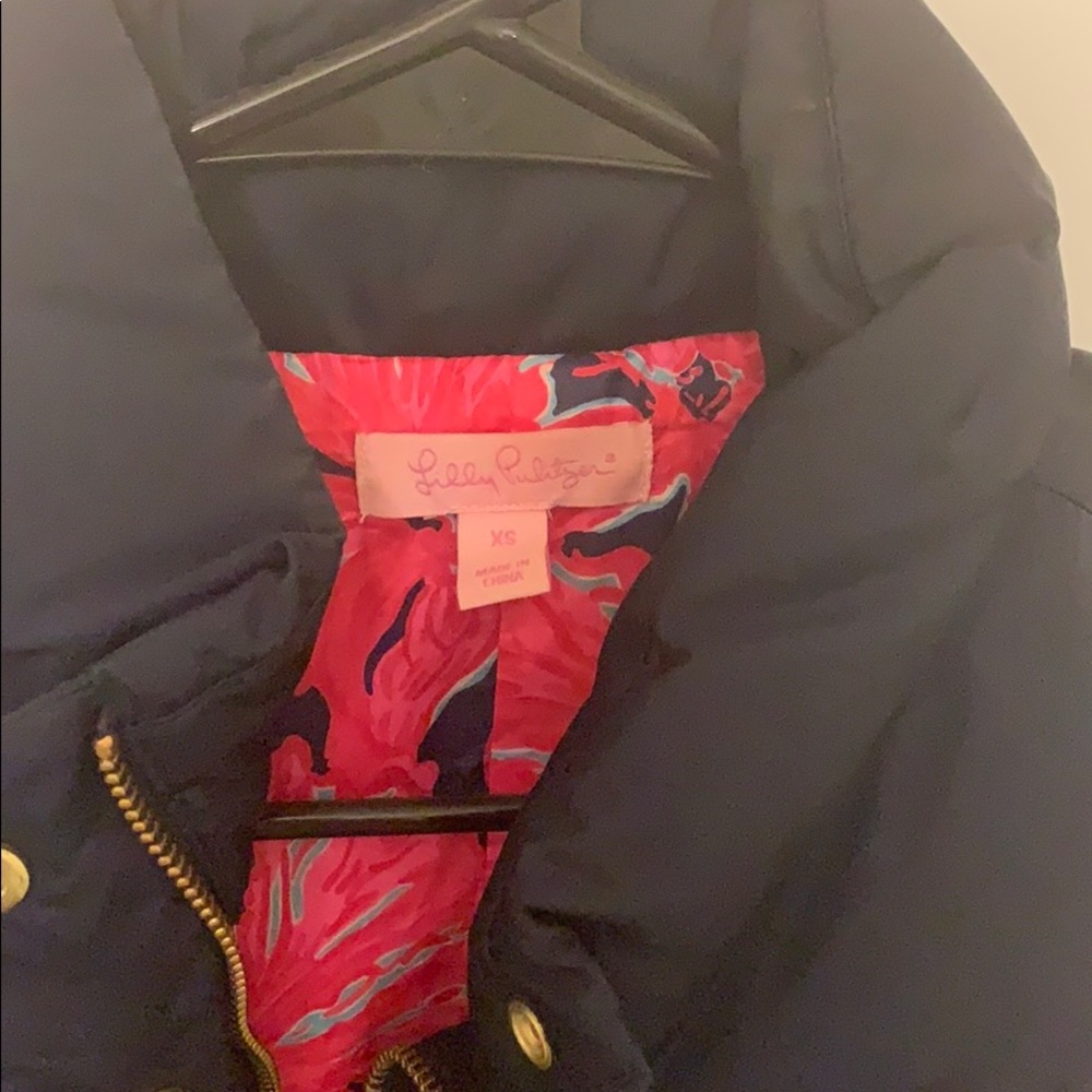 Lily Pulitzer Navy Blue Quilted Vest - Picture 2 of 3